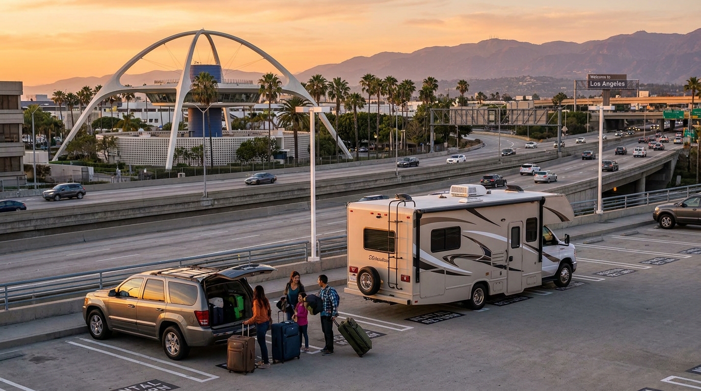 Map for Airport RV Pickup Tips for Los Angeles - Fly and Drive Guide 2026